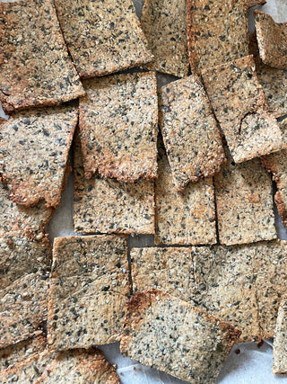 Chia, Almond and Parmesan Crackers