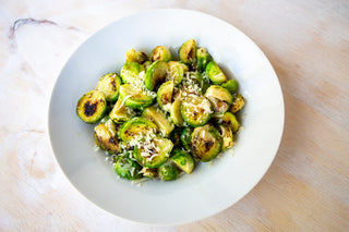 Crispy Parmesan Crusted Brussels