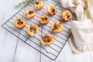 Paleo Camembert Tarts with Maple Candid Walnuts and Honey and Thyme Drizzle