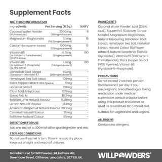 Electrotide Citrus Supplement fact and Nutrition Information
